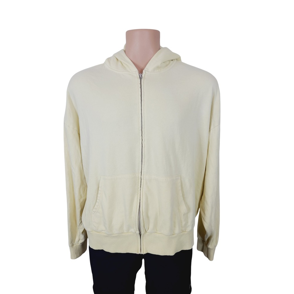 Elwood Soft organic cotton fabri Zip-Up Hoodie, Men's Size L, Yellow Color